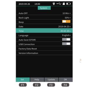 1310/1550nm SM Δοκιμαστική εμβέλεια 5m-60Km Mini OTDR 9 σε 1 Δοκιμαστής με προσαρμογέα APC UPC SC/FC/ST/LC 6