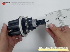 Κλείσιμο 24 πυρήνων Mini FTTH Dome οπτικών ινών 1 οβάλ 3 στρογγυλές θύρες Heatshrink στεγανοποίηση