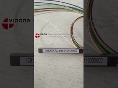 1x9 PLC Splitter οπτικών ινών 50%:50% αναλογία ανισορροπίας με συνδετήρες SC APC