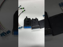 MTP MPO καλώδιο 12 Fiber Cassette με MPO αρσενικό θηλυκό σύνδεσμο LC για το πίνακα επικάλυψης
