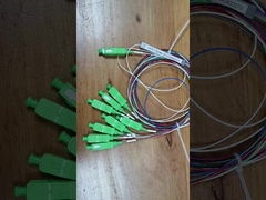 Οπτική ίνα PLC Splitter 1x8 με συνδετήρα SC χρωματισμένη μονότροπος για δίκτυο PON XGPON