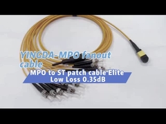 12F MPO προς ST Ultra Low loss Καλώδιο 0,35dB μέγιστο για καλωδίωση κέντρου δεδομένων