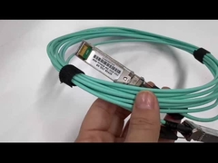 Δικτυακό καλώδιο AOC 25G SFP28 σε SFP28 5m μετάδοση, OM3 300 aqua 850nm με μαύρη έλξη