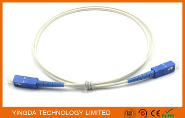 Αγορά Επίπεδο Sc FTTH - ενιαίοι μόλυβδοι μονοκατευθυντικό 1m άσπρο G657A1 μπαλωμάτων ινών τρόπου σκοινιού μπαλωμάτων Sc ηλεκτρονική κατασκευή