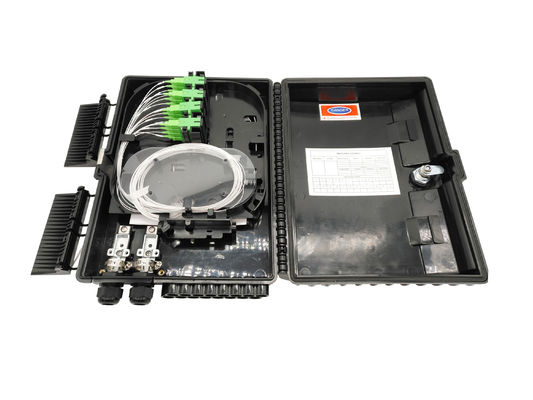 Αγορά Εξωτερικό IP65 16 θύρες 1x16 Fiber Optic Splitter Box Στύλος τοποθέτηση / τοίχος τοποθέτηση μαύρο ηλεκτρονική κατασκευή