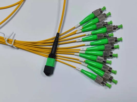Αγορά 12 Φυτικό MTP MPO καλώδιο με APC αρσενικό προς FC APC Fanout Patch Cord για εφαρμογές υψηλής πυκνότητας ηλεκτρονική κατασκευή