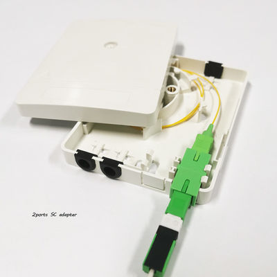 Αγορά 2SC Port Fiber Optic Termination Box για FTTH PON πλαστική οπτική ροζέτα SC LC προσαρμογείς ηλεκτρονική κατασκευή