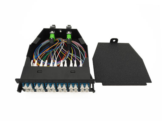 Αγορά MTP MPO καλώδιο 12 Fiber Cassette με MPO αρσενικό θηλυκό σύνδεσμο LC για το πίνακα επικάλυψης ηλεκτρονική κατασκευή