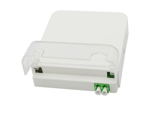 Αγορά 2 λιμένων LC/APC διπλή FTTH έξοδος IP54 εσωτερικό ABS+PC τοίχων κιβωτίων οπτικών ινών τελική ηλεκτρονική κατασκευή