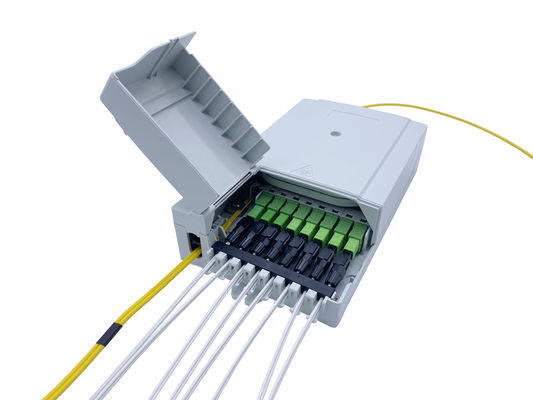 Αγορά IP54 8 λιμένων FTTH ινών οπτικό λήξης κιβωτίων μέσο έκτασης αντι UV συγκλονίζοντας κράμα PC αντίστασης γκρίζο ηλεκτρονική κατασκευή