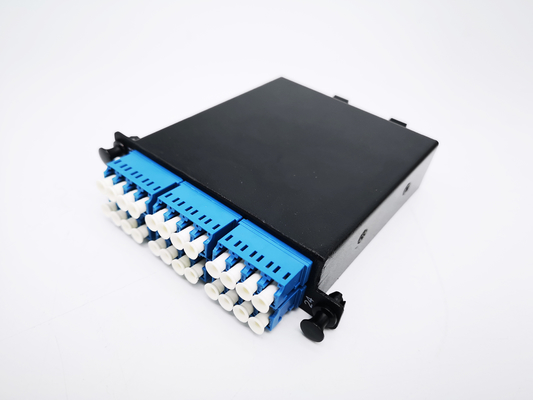 Αγορά κασέτα καλωδίων οπτικών ινών 12F 24F MTP MPO για το Μαύρο μετάλλων ραφιών 19Inch 1U επιτροπής μπαλωμάτων ηλεκτρονική κατασκευή