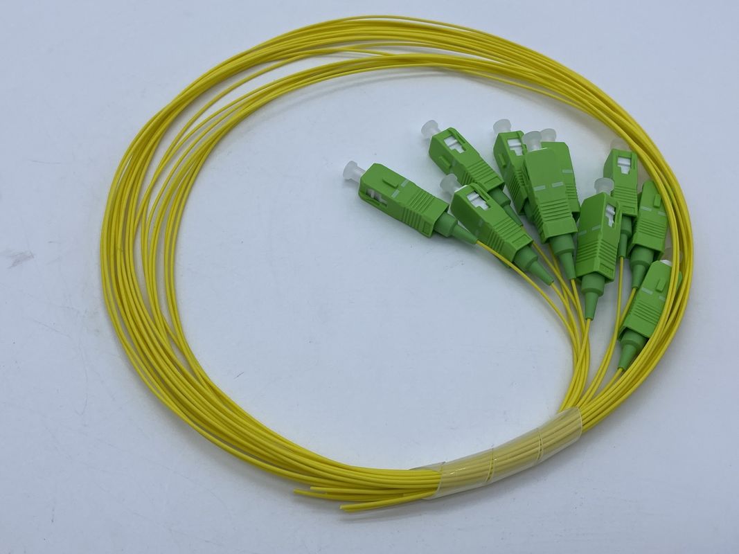 Υψηλής Αποτελεσματικότητας SC APC Fiber Optic Pigtail 0,9mm Για Δίκτυο Πατσέων