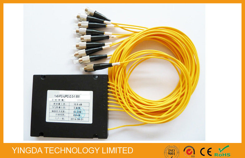 1X8 πλαστικό ABS ενότητας θραυστών PLC οπτικών ινών για το δίκτυο Fttx/τη διανομή οπτικών σημάτων