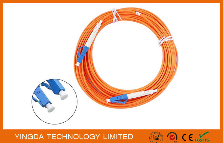 PVC 2.4mm, καλώδια μπαλωμάτων MM62.5/125um ινών Mulitmode οπτικών ινών OM1 αλτών ινών