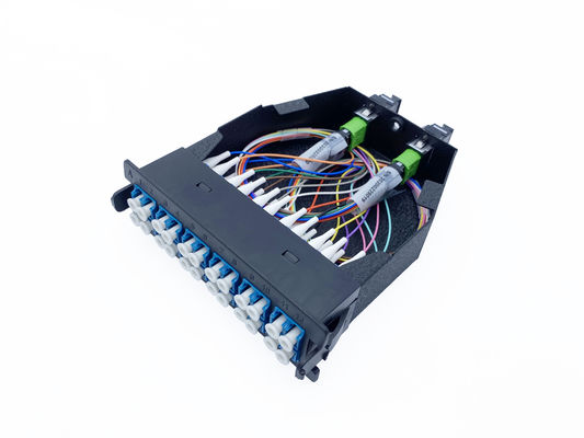 YINGDA πλαστικό 24fibers MPO προς LC Breakout Cassettes Box με Elite απώλεια εισαγωγής για το κέντρο δεδομένων