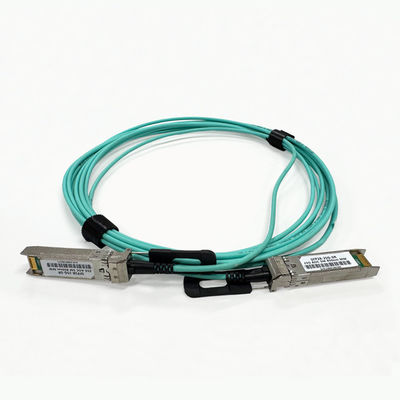 Δικτυακό καλώδιο AOC 25G SFP28 σε SFP28 5m μετάδοση, OM3 300 aqua 850nm με μαύρη έλξη
