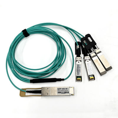 850nm 40G QSFP+ έως 4 X 10G SFP+ AOC ενεργό οπτικό καλώδιο 5m OM3 8core Module Sfp έως Sfp καλώδιο
