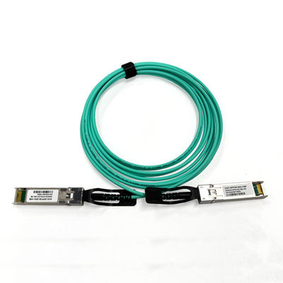 25G SFP28 ενεργά οπτικά καλώδια 50/125 OM3 MM 3,0 mm AOC καλώδιο Aqua Color 10 Mts