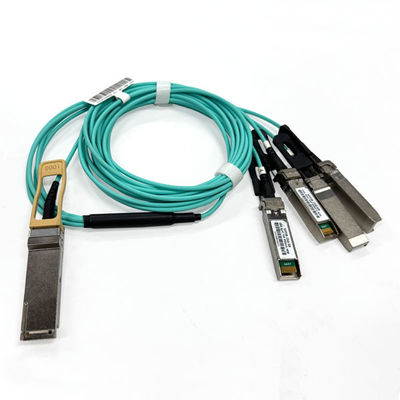 100G AOC καλώδιο 100G QSFP28 έως 4x25G SFP28 Breakout ενεργό οπτικό καλώδιο 5M OM3