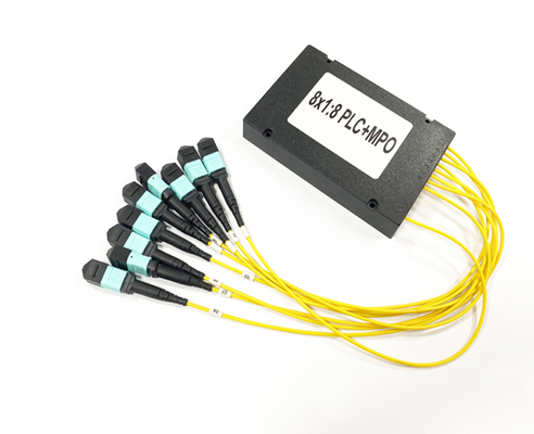 MPO MTP Connector Fiber Optic Splitter FTTH 8PCS 1x8 2,0 mm ABS Cassette Multimode OM3 PLC Splitter 1M