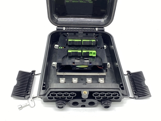 Κίνα Προμηθευτής εργοστασίου 16 λιμάνων FTTH Fiber Splitter Box Διανομή Walll Mount Εξωτερικό IP65 Μαύρο